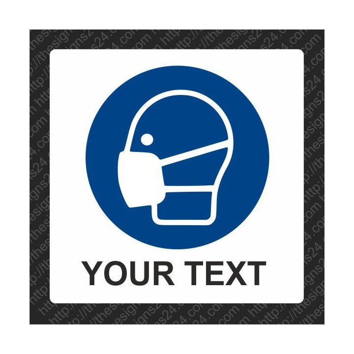 WEAR RESPIRATORY MASK - ISO MANDATORY SAFETY LABLE