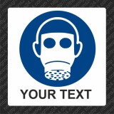WEAR RESPIRATORY GAS MASK - ISO MANDATORY SAFETY LABLE