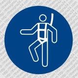 WEAR A SAFETY HARNESS - ISO MANDATORY SAFETY LABLE