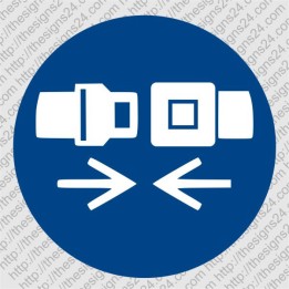 FASTEN YOUR SAFETY SEAT BELT - ISO MANDATORY SAFETY LABLE