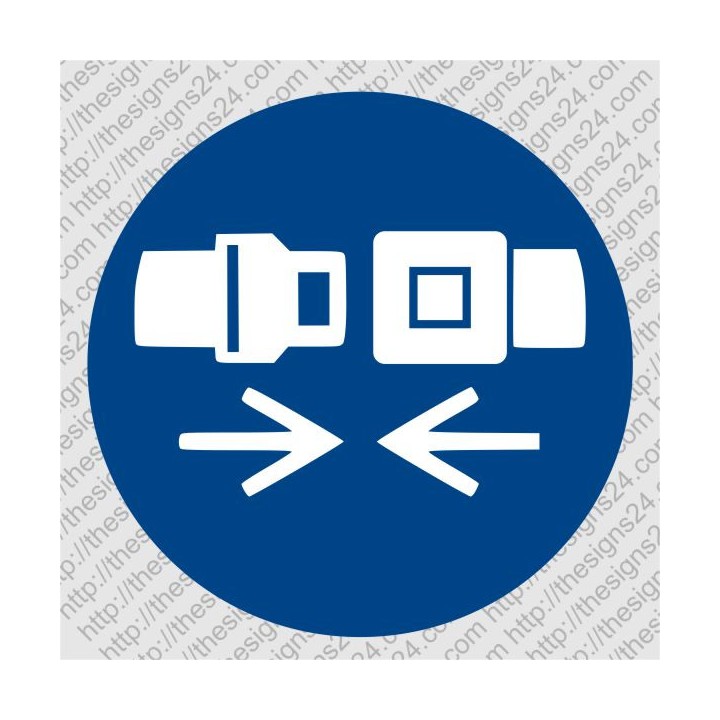 FASTEN YOUR SAFETY SEAT BELT - ISO MANDATORY SAFETY LABLE