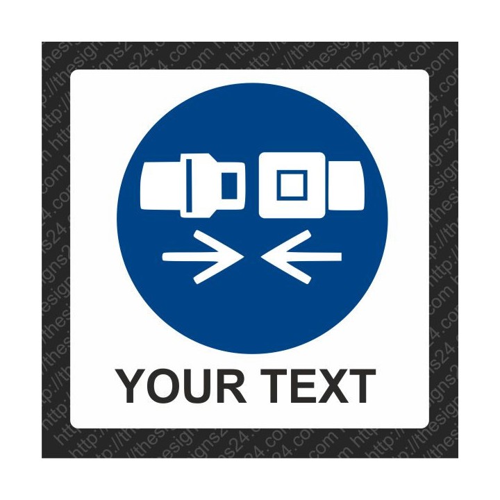 FASTEN YOUR SAFETY SEAT BELT - ISO MANDATORY SAFETY LABLE