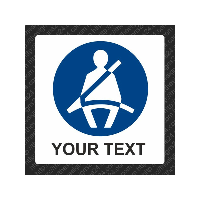 FASTEN YOUR SAFETY SEAT BELT MANDATORY SAFETY LABEL