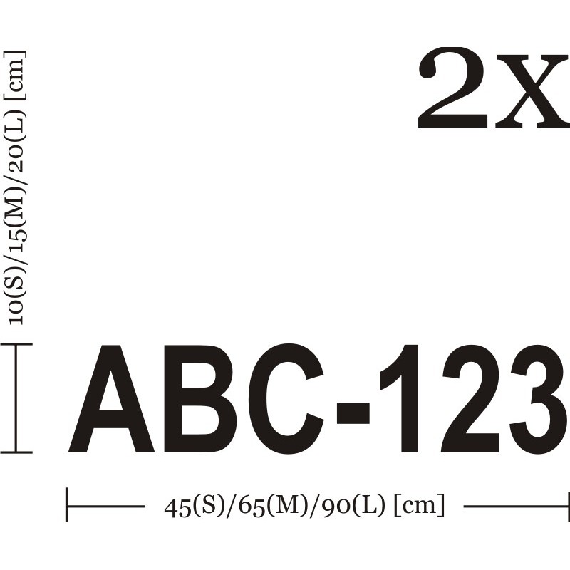 BOAT REGISTRATION NUMBERS ADHESIVE VINYL LETTERING STICKERS DECALS