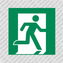 Emergency exit right sticker ISO 7010 E002