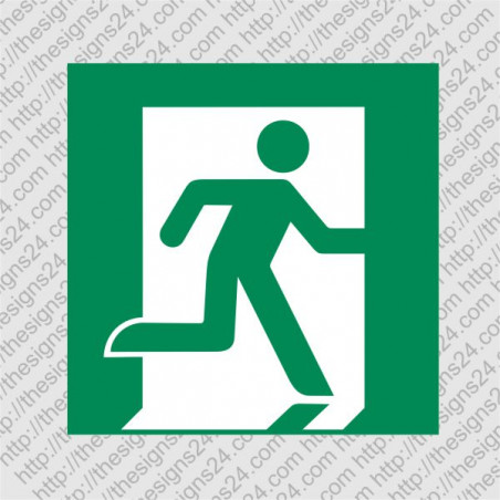 Emergency exit right sticker ISO 7010 E002