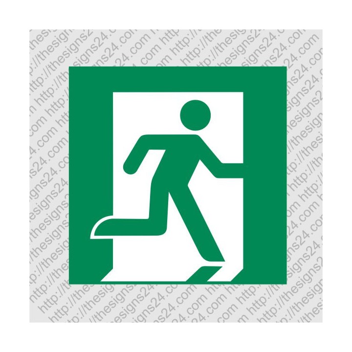 Emergency exit right sticker ISO 7010 E002