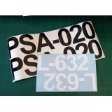 CUSTOM BOAT REGISTRATION NUMBERS – Durable Vinyl Lettering (2pcs)  | Signs24