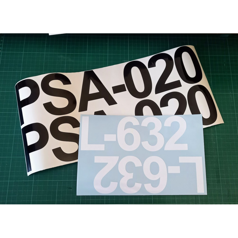 CUSTOM BOAT REGISTRATION NUMBERS – Durable Vinyl Lettering (2pcs)  | Signs24