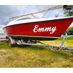 Paadi nimekleebis Emmy purjejahi näitel