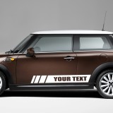 Auto külje disainkeebis oma tekstiga 2tk komplektis Mini Cooper