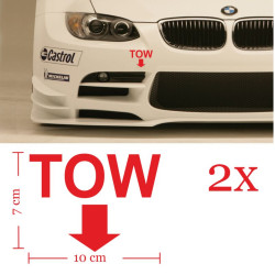 Car Towing Point Indication Decal 2pcs