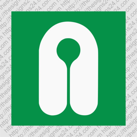 LIFE JACKET LOCATION STICKER (ISO 7010 E044) – safety sign for boats and marinas