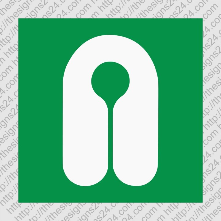 LIFE JACKET LOCATION STICKER (ISO 7010 E044) – safety sign for boats and marinas