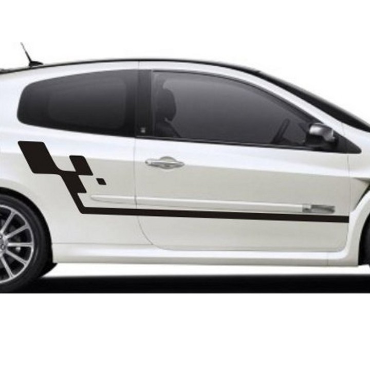 Sport car side panel decal set v2