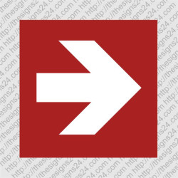 90 degrees direction safety sticker