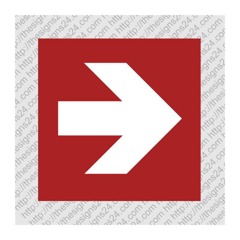 90 degrees direction safety sticker