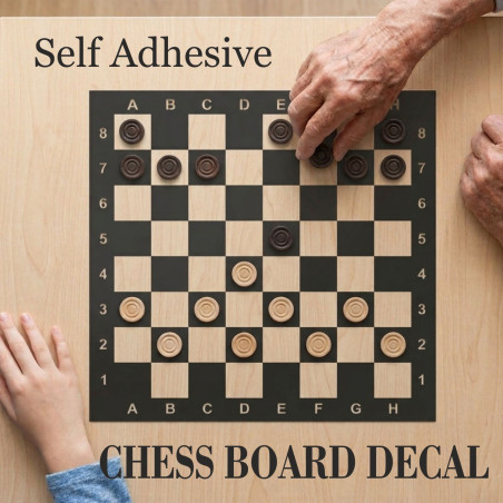 Chess Board Sticker – TOP QUALITY Decal for Table, Desk or Floor