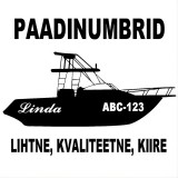 Self Adhesive Boat Registration Number Decals Vinyl Lettering for Boats, Yachts and Jet Skis