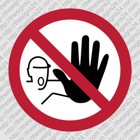 Restricted access sign unauthorised persons prohibited