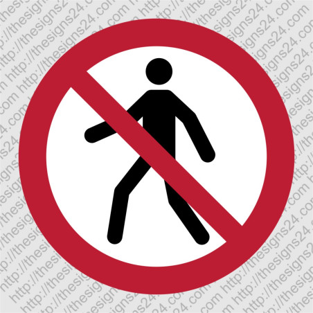 NO THOROUGHFARE STICKER (ISO 7010 P004) – prohibition safety sign