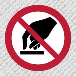 MITTE PUUDUTADA KLEEBIS (ISO 7010 P010) – keelav ohutusmärk