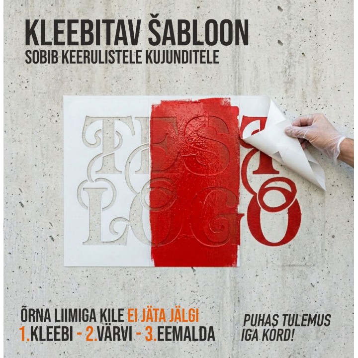 Kleebitavate šabloonide valmistamine ostja disainiga