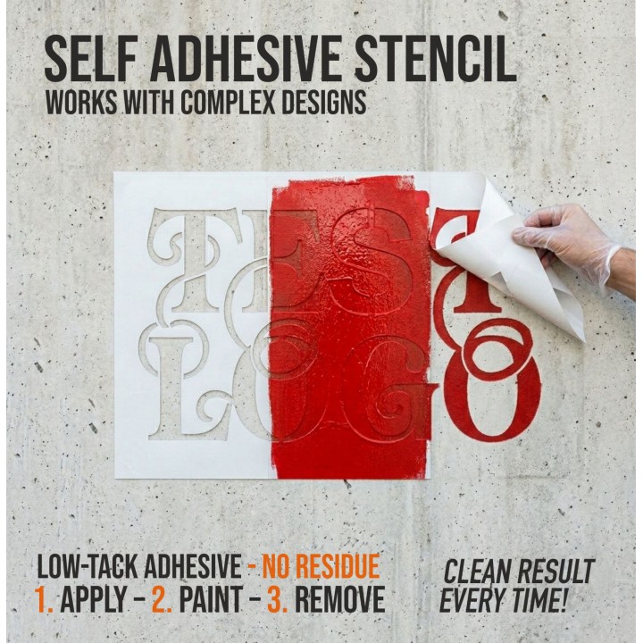 ONETIME ADHESIVE STENCILS WITH CUSTOM DESIGNS - STENCIL MANUFACTURING