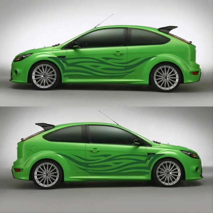 Tribal Car Side Decal 2pcs on Ford Focus
