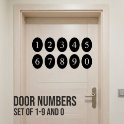 oval door number decals for apartment door