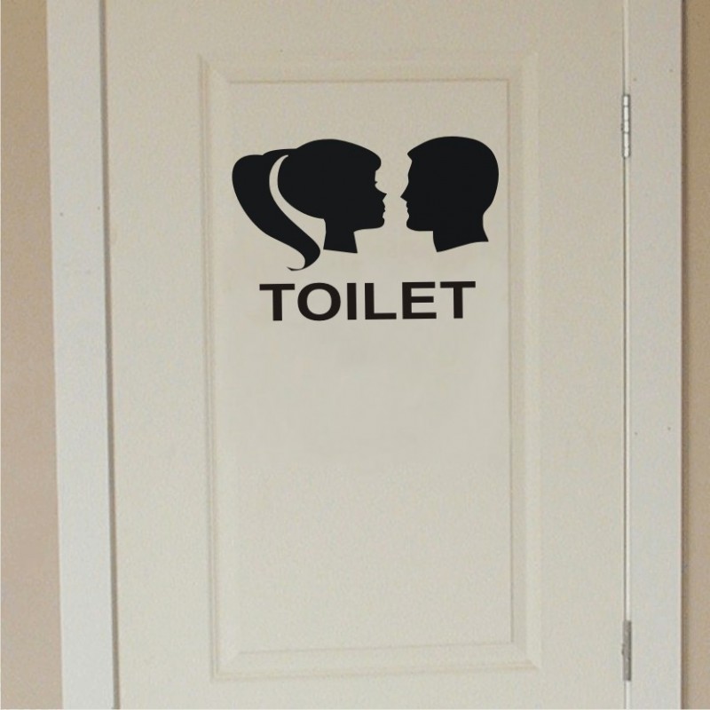 SELF ADHESIVE WC TOILET DOOR VINYL SIGN v13