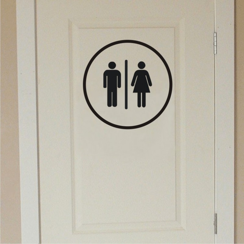 WC Toilet Door Sign v15