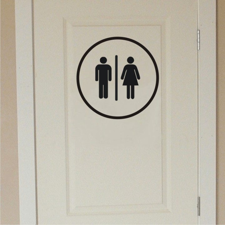 WC tualeti uksekleebis v15